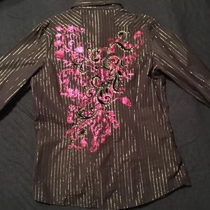 Pan handle slim western top